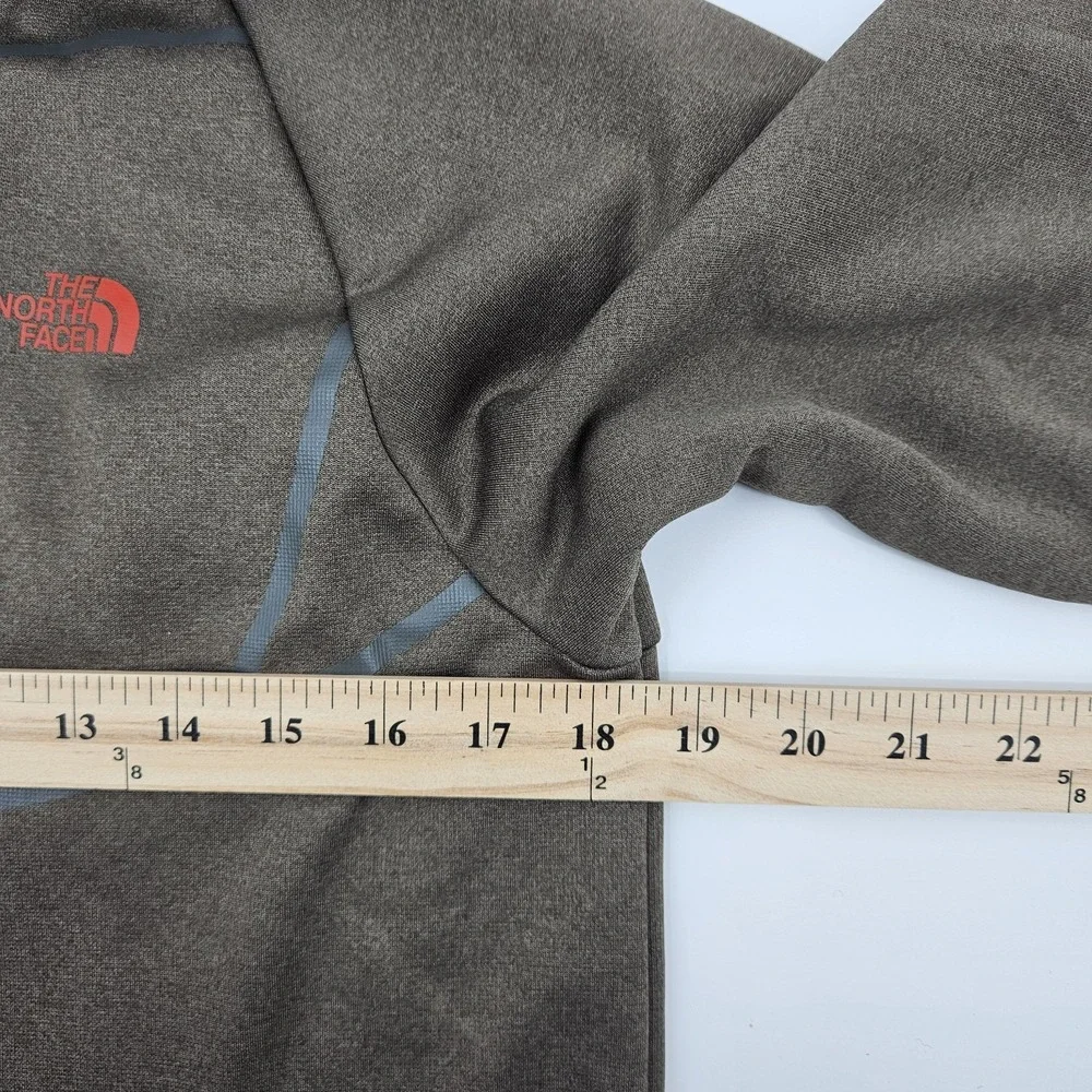 The North Face A4B9 Hoodie Mens S Brown Full Zip Stretch Fleece Thumbholes